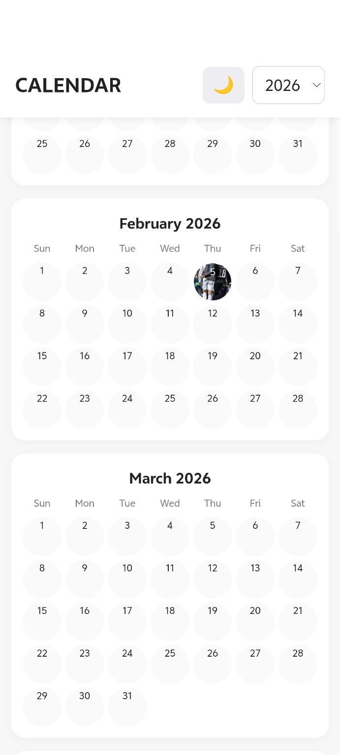 Calendar app screenshot 3